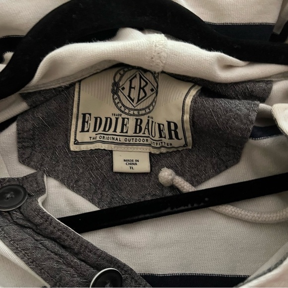 Vintage Eddie Bauer Cotton Rugby Shirt with Hood - Picture 7 of 7